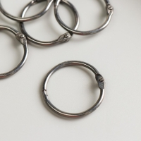 Кольца для творчества (для фотоальбомов) "Чёрное" внутр. d= 2,5 см внешн. d=3 см набор 6 шт Кольца для творчества (для фотоальбомов) "Чёрное" внутр. d= 2,5 см внешн. d=3 см набор 6 шт