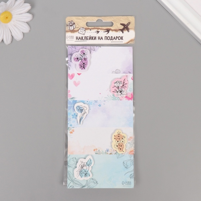 Наклейка с объёмным элементом "Цветочная" 7х15,2 см