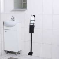 Стойка для антисептика с педалью Tekno-tel, мобильная, цвет чёрный Стойка для антисептика с педалью Tekno-tel, мобильная, цвет чёрный