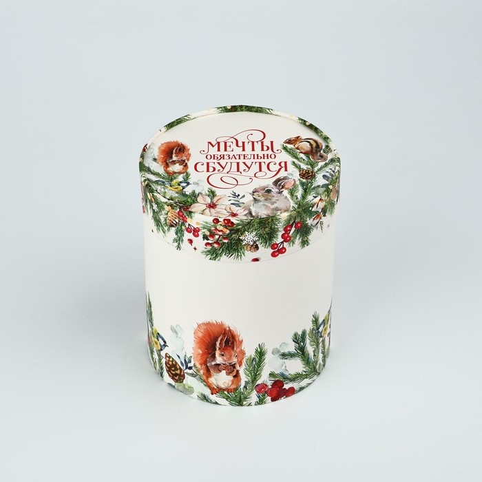 Коробка подарочная круглая &laquo;Мечты&raquo;, 12 х 16 см, Новый год