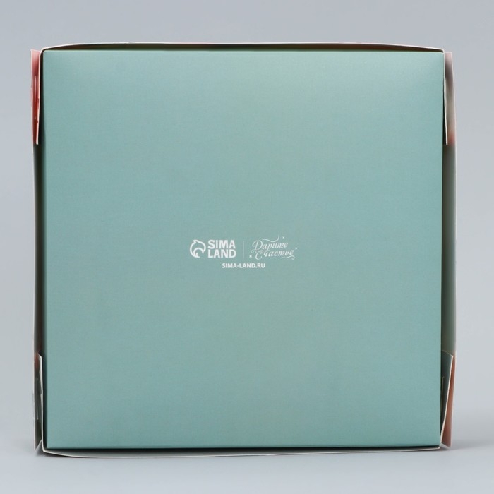 Коробка для конфет, кондитерская упаковка, 9 ячеек, &laquo;Нежность внутри&raquo;, 14.7 х 14.7 х 3.5 см