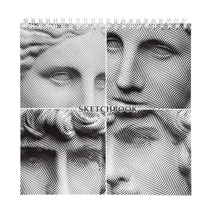 Скетчбук 190 х 190 мм, 60 листов на гребне "Архитектура", обложка мелованный картон, твёрдая подложка, блок 100 г/м&sup2;