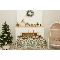Скатерть новогодняя Доляна "Новогодняя мозаика" 145*300 +/- 2 см, 100% п/э