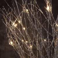 Светодиодная фигура &laquo;Ветви серые&raquo; 80х55х6 см, 30 LED, батарейки АAх3 (не в комплекте), свечение теплое белое