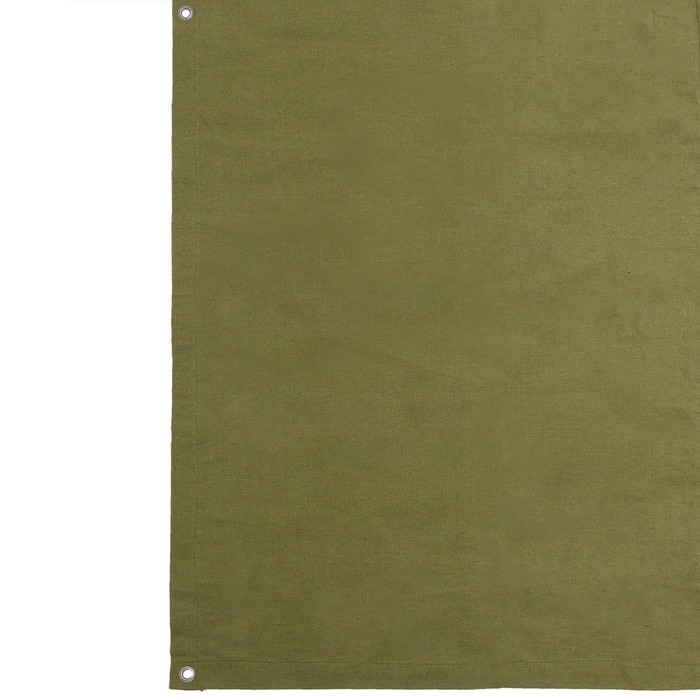 Брезент огнеупорный, 4 &times; 2 м, плотность 400 г/м&sup2;, люверсы шаг 1 м, зелёный