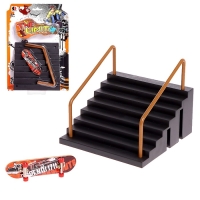 Набор скейт-парк «Прыжок на перила», фингерборд, лесенки с перилами Набор скейт-парк «Прыжок на перила», фингерборд, лесенки с перилами