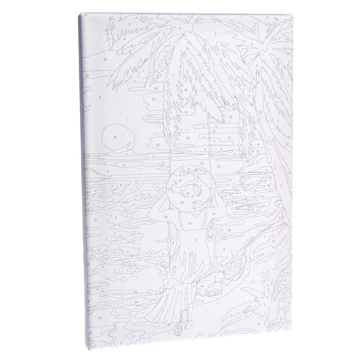 Картина по номерам на холсте с подрамником «Закат у моря», 20х30 см Картина по номерам на холсте с подрамником «Закат у моря», 20х30 см