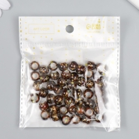 Бусины для творчества пластик "Мраморные. Кофе" d=1 см набор 20 гр Бусины для творчества пластик "Мраморные. Кофе" d=1 см набор 20 гр