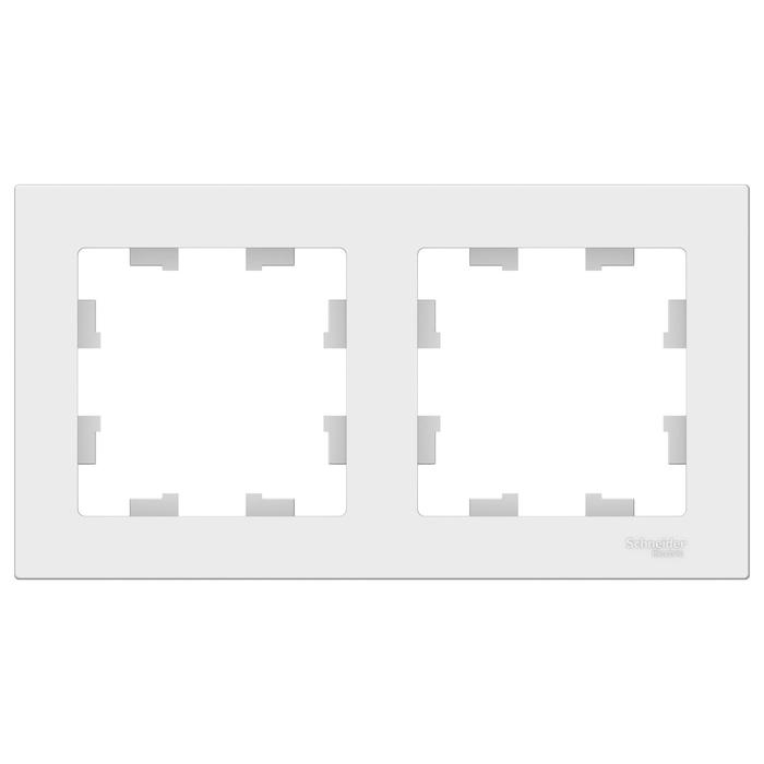 Рамка SE AtlasDesign, 2 поста, универсальная, белая, ATN000102 Рамка SE AtlasDesign, 2 поста, универсальная, белая, ATN000102