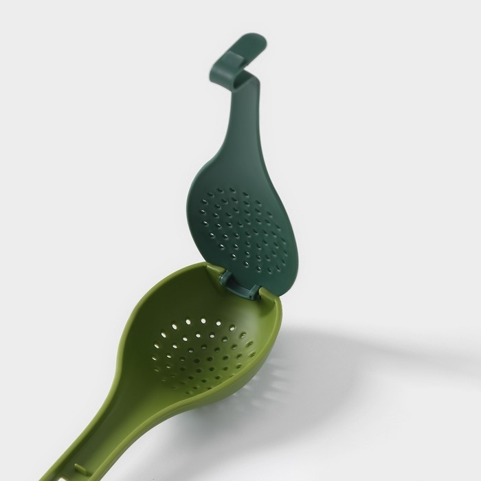 Ложка для варки трав и специй Доляна &laquo;Симплекс&raquo;, 27,3&times;6,5&times;3 см, цвет зелёный