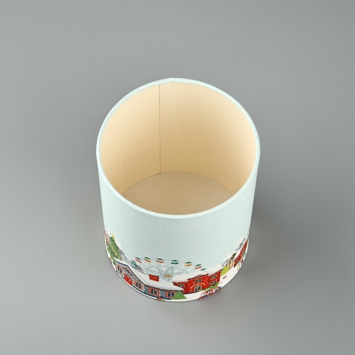 Коробка подарочная круглая &laquo;С Новым годом!&raquo;, 12 х 16 см, Новый год