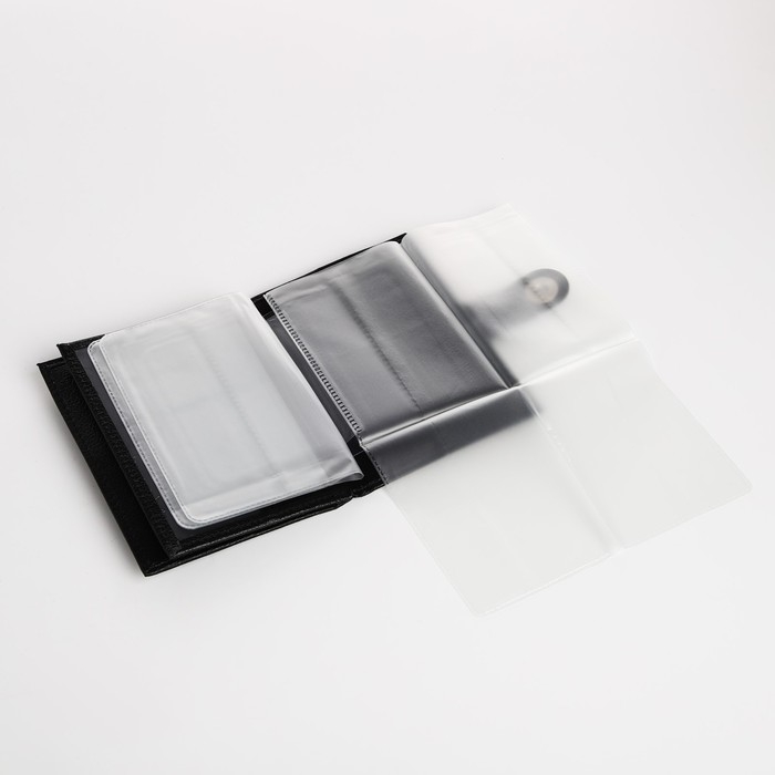 Обложка для документов 2 в 1: автодокументы, паспорт, цвет чёрный Обложка для документов 2 в 1: автодокументы, паспорт, цвет чёрный