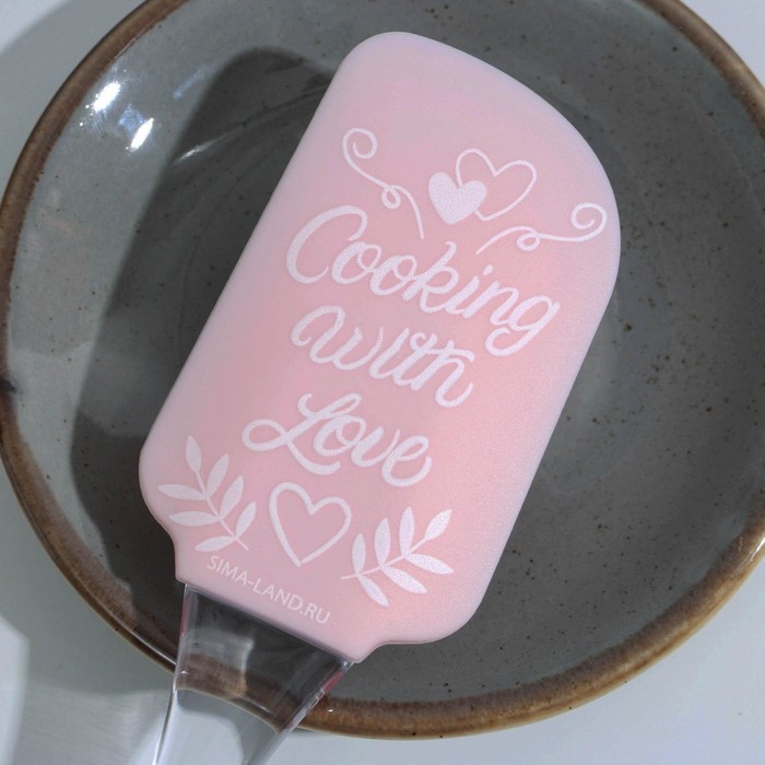 Лопатка силиконовая &laquo;С любовью&raquo;, 5 &times; 24 см