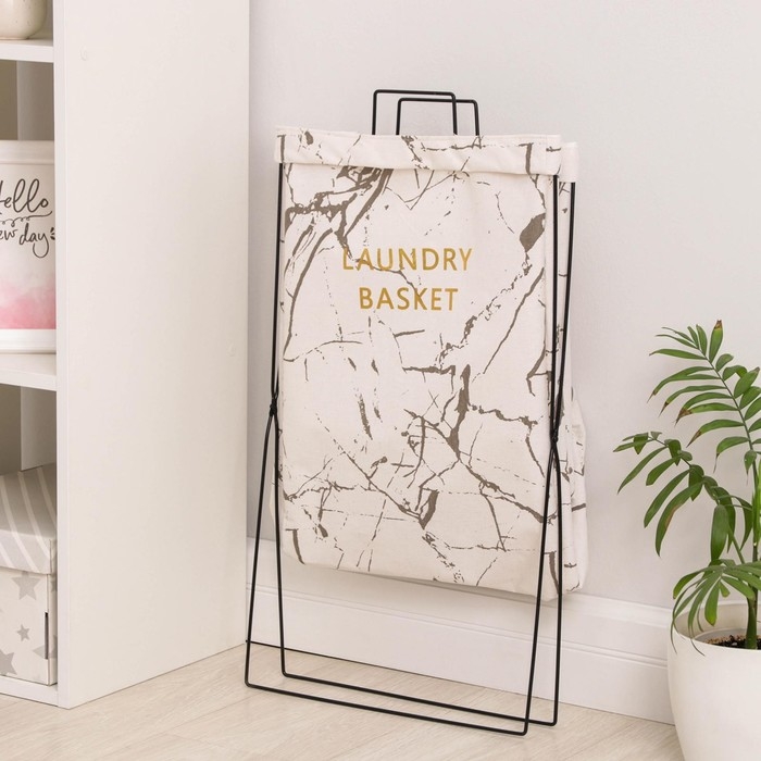 Корзина универсальная Доляна «Монро», 40×26×50 см, цвет белый Корзина универсальная Доляна «Монро», 40×26×50 см, цвет белый