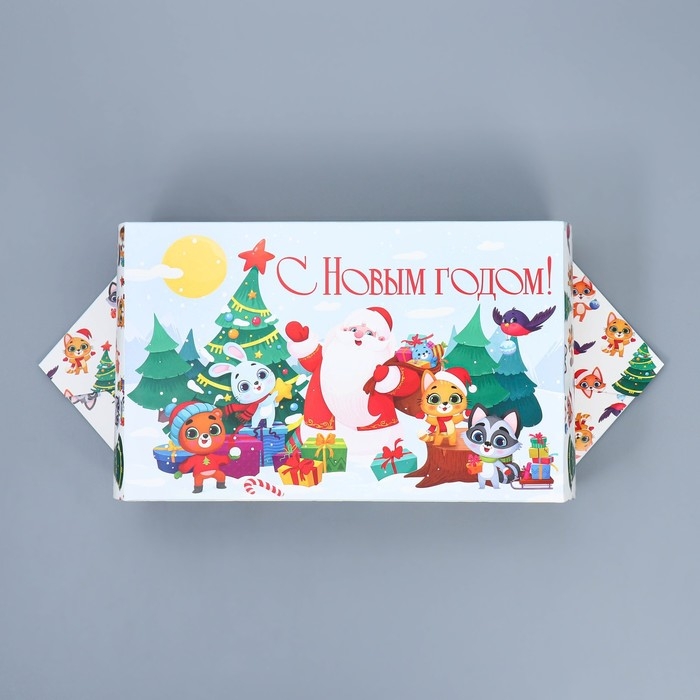 Коробка - конфета подарочная новогодняя складная &laquo;Новый год&raquo;, 18 х 28 х 10 см, Новый год