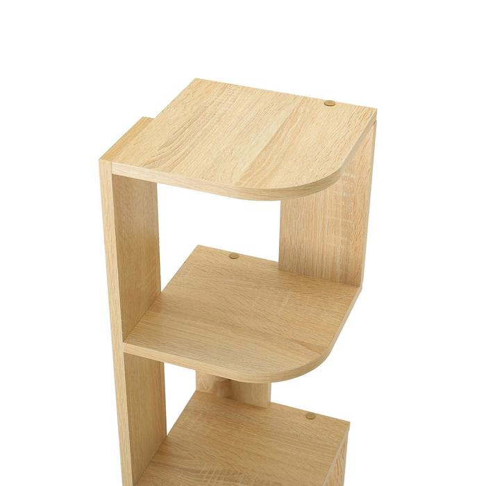 Полка угловая настольная и навесная Лео №4, 250х250х820, Дуб сонома Полка угловая настольная и навесная Лео №4, 250х250х820, Дуб сонома