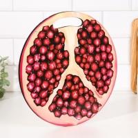 Доска разделочная круглая кухонная "Гранат в разрезе", 25,5 см Доска разделочная круглая кухонная "Гранат в разрезе", 25,5 см