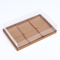 Коробка для муссовых пирожных 6 штук, 26x17x6 Крафт Коробка для муссовых пирожных 6 штук, 26x17x6 Крафт