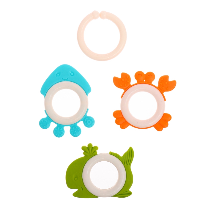Набор погремушек с прорезывателями для зубов, 13 предметов