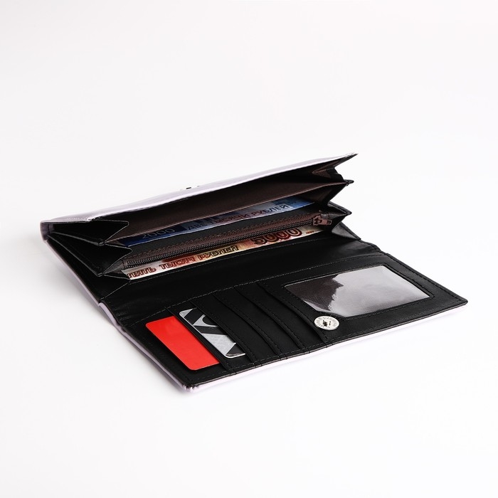 Кошелёк женский на магните, цвет сиреневый Кошелёк женский на магните, цвет сиреневый