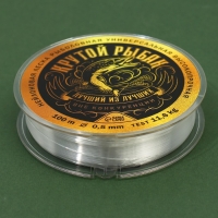 Леска монофильная «Крутой рыбак», 100 м, d=0,5 мм, разрывной вес - 11,6 кг, прозрачная Леска монофильная «Крутой рыбак», 100 м, d=0,5 мм, разрывной вес - 11,6 кг, прозрачная