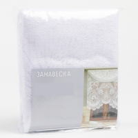 Тюль на кухню 220х170 см, цвет белый, 100% полиэстер Тюль на кухню 220х170 см, цвет белый, 100% полиэстер