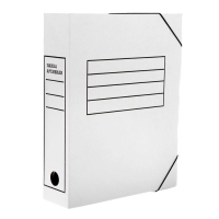 Папка архивная на резинках Calligrata, микрогофрокартон, 75 мм, белый, до 700 л Папка архивная на резинках Calligrata, микрогофрокартон, 75 мм, белый, до 700 л