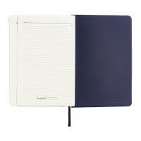 Ежедневник недатированный А5, 160 листов ESCALADA, твердая обложка из искусственной кожи, перфорация, блинтовое тиснение, ляссе, кремовый блок 70г/м2, синий