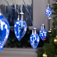 Гирлянда «Нить» 3 м с насадками «Лампочки капля», IP20, прозрачная нить, 80 LED, свечение синее, 8 режимов, 220 В Гирлянда «Нить» 3 м с насадками «Лампочки капля», IP20, прозрачная нить, 80 LED, свечение синее, 8 режимов, 220 В