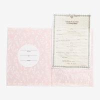 Папка для свидетельства о рождении &laquo;Нашей девочки&raquo;, цветы, А4