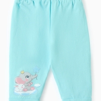 Штанишки (ползунки) детские "Слоник", цвет мятный, рост 74