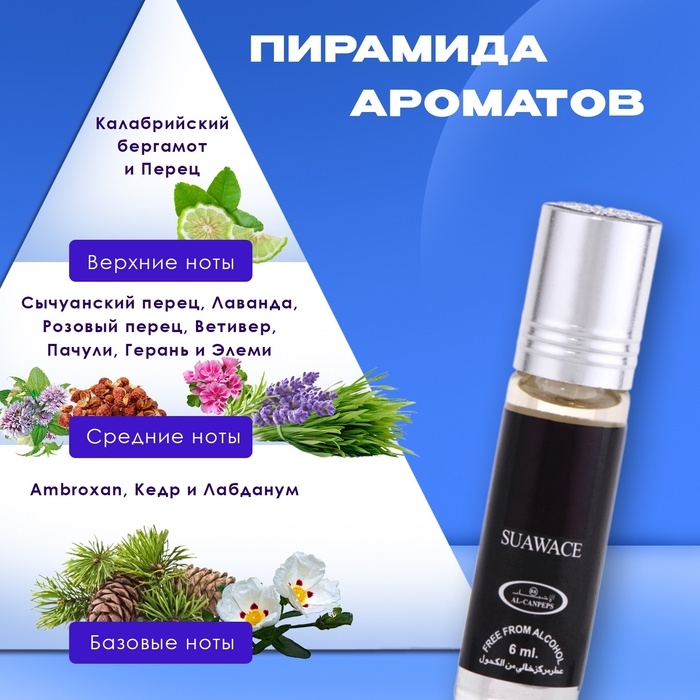 Духи масляные мужские Suawace, 6 мл