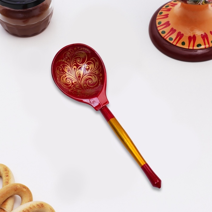 Ложка полубасская Ложка полубасская "Хохлома. Кудрина", красная, высшая категория