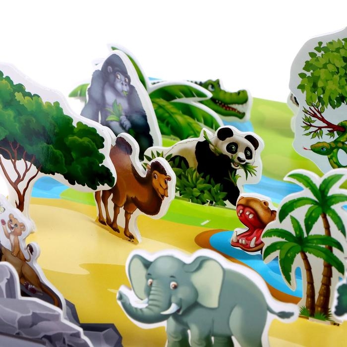 3D конструктор &laquo;Где живут животные&raquo;, 30 деталей