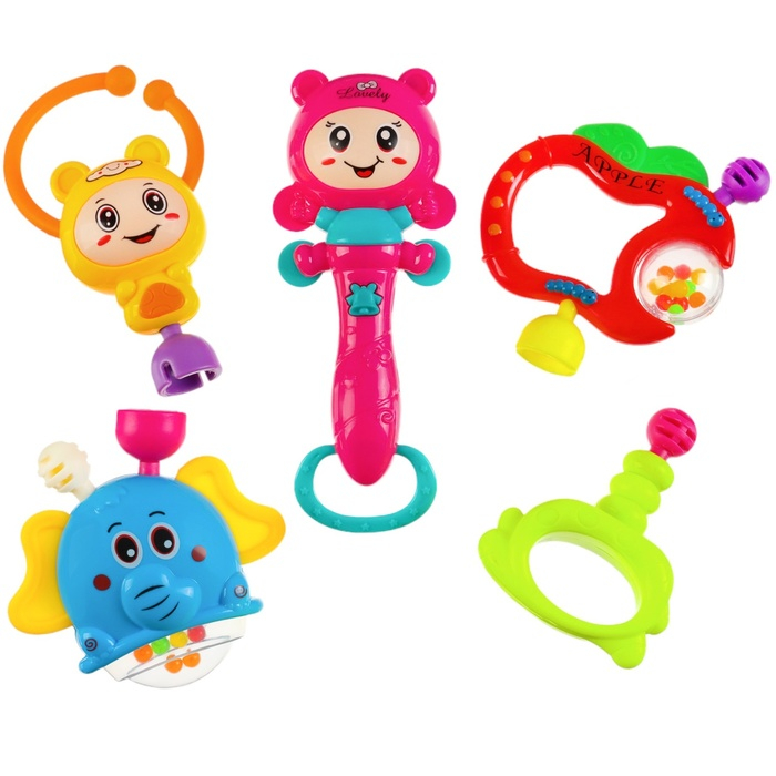 Набор погремушек &laquo;Собери меня&raquo;, 5 шт., яркие цвета, Крошка Я