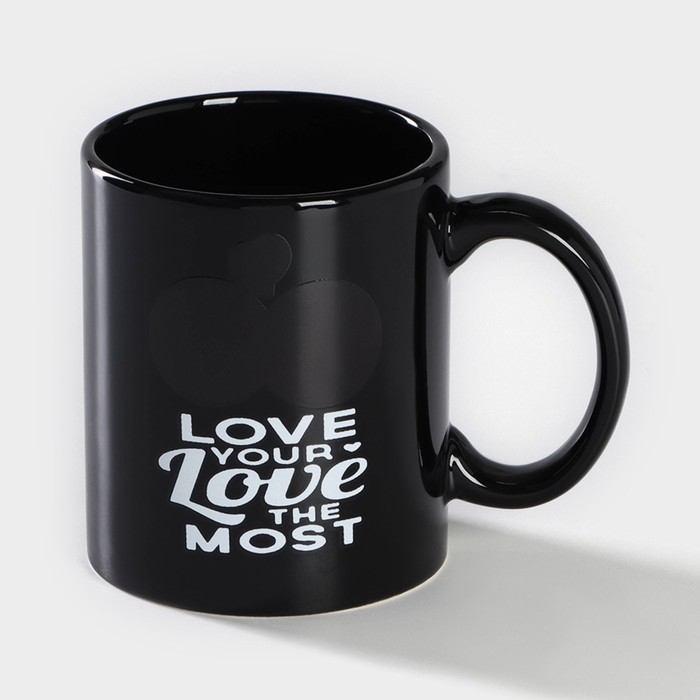 Кружка - хамелеон керамическая Доляна «Моя любовь», 350 мл, цвет чёрный Кружка - хамелеон керамическая Доляна «Моя любовь», 350 мл, цвет чёрный