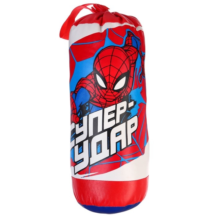 Игровой набор для бокса «Супер-удар», груша 13х13х35 см, Человек-паук Игровой набор для бокса «Супер-удар», груша 13х13х35 см, Человек-паук