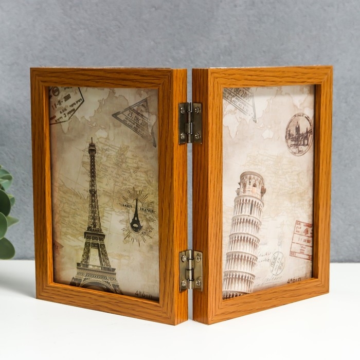 Фоторамка МДФ на 2 фото 10х15 см Фоторамка МДФ на 2 фото 10х15 см "Сосна" 16х3х23,5 см