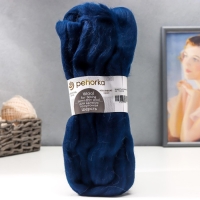 Шерсть для валяния 100% полутонкая шерсть 50гр (04 т. синий) Шерсть для валяния 100% полутонкая шерсть 50гр (04 т. синий)