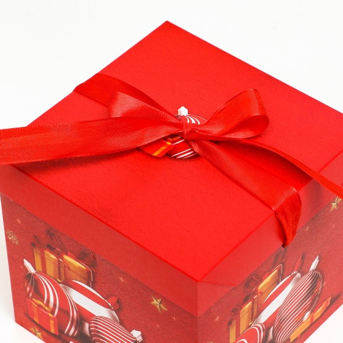 Новый год. Коробка Самосборная &laquo;Игрушки&raquo; 15 х 15 х 15 см