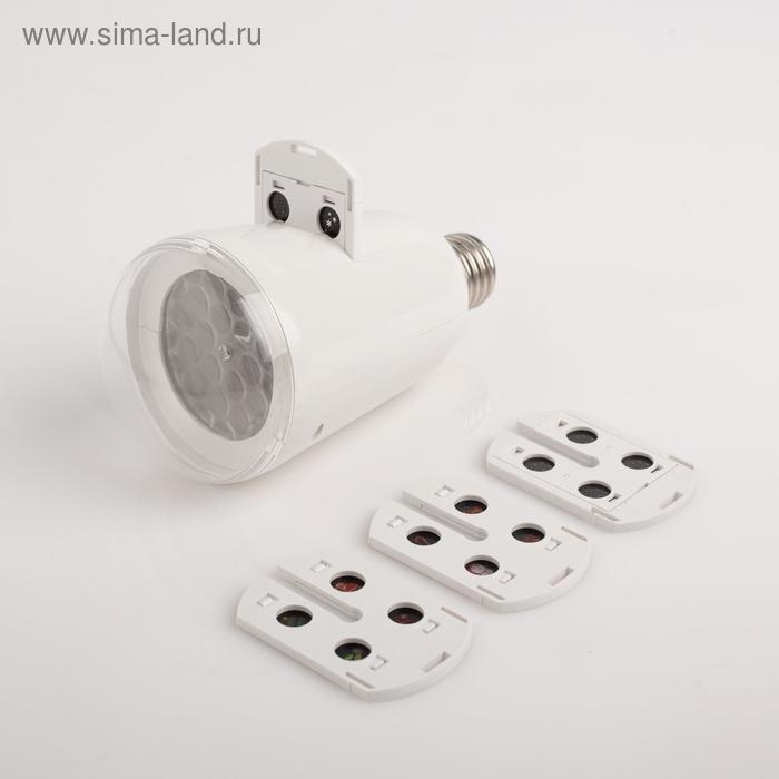 Световой прибор &laquo;Лампа с картинками&raquo; 7 см, Е27, 4 картриджа, свечение мульти