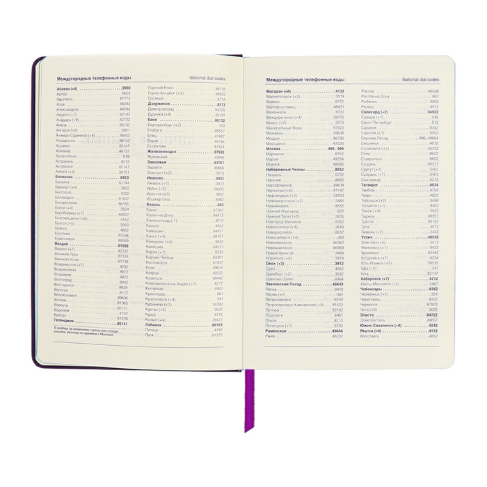 Ежедневник недатированный A5, 140л, клетка, кожзам, на резинке, синий срез, Фиолетовый Ежедневник недатированный A5, 140л, клетка, кожзам, на резинке, синий срез, Фиолетовый