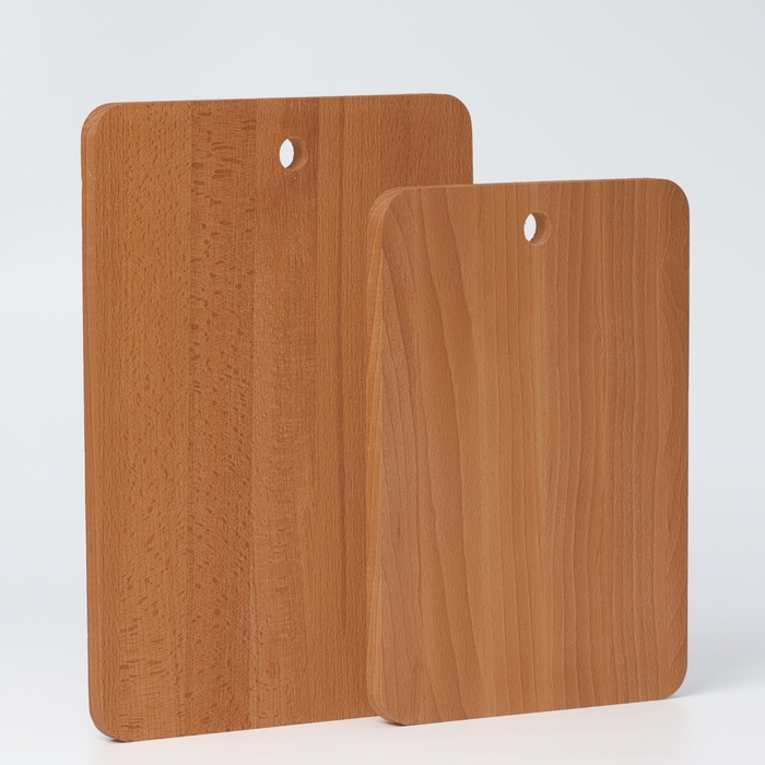 Нaбор досок разделочных нa подстaвке Adelica, 2 шт: 30&times;21 см, 35&times;24,5 см, мaссив букa