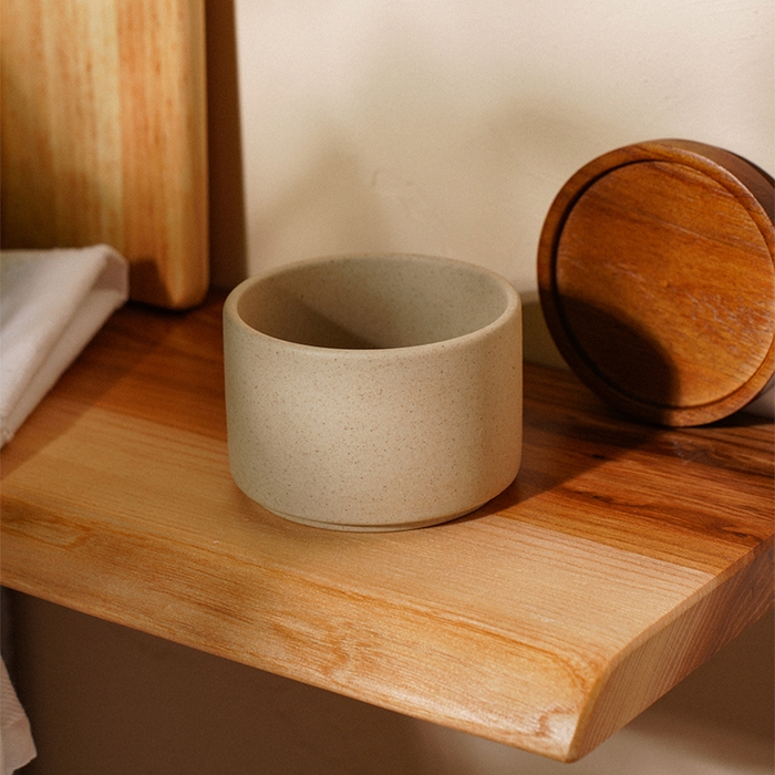 Банка для хранения сыпучих продуктов SL Home &laquo;Стун форест&raquo;, 220 мл, 8,7&times;5,7 см, керамическая, цвет белый