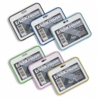 Бейдж горизонтальный 85 х 54 мм, ErichKrause книжка, микс Бейдж горизонтальный 85 х 54 мм, ErichKrause книжка, микс