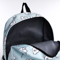 Набор рюкзак школьный из текстиля на молнии, 3 кармана, пенал, цвет бирюзовый