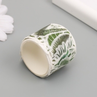 Наклейка бумага "Тропические листы" d=3 см 100 шт в рулоне 3,5х3,5 см Наклейка бумага "Тропические листы" d=3 см 100 шт в рулоне 3,5х3,5 см