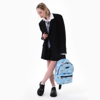 Рюкзак школьный текстильный &laquo;Ангелы&raquo;, 42х14х28 см, цвет голубой