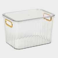 Контейнер для хранения с крышкой &laquo;Грани&raquo;, 25,5&times;18&times;16 см, цвет МИКС