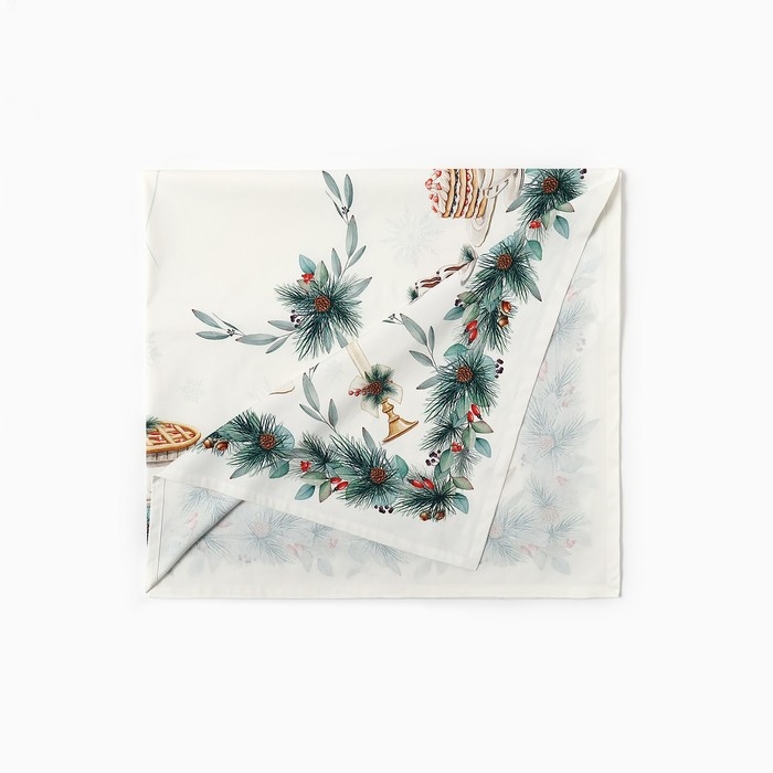 Набор столовый  New Years treat скат.150х220см +/-3см с ВГМО, салф.40х40см-12 шт, 100%хл